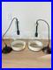 European Vintage Glass Jug White Colorblock Demijohn Hanging Pendant Light