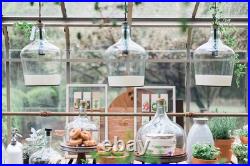 European Vintage Glass Jug White Colorblock Demijohn Hanging Pendant Light