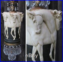 Fabulous Stallion Horse chandelier hanging ceiling Lamp Vintage EQUESTRIAN