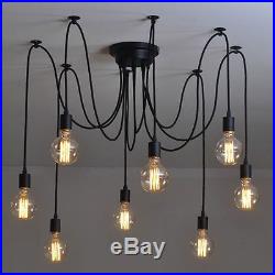 Fuloon Industrial Vintage Chandelier Light 14 Head Ceiling Pendant Hanging Lamp