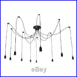 Fuloon Industrial Vintage Chandelier Light 14 Head Ceiling Pendant Hanging Lamp