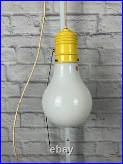 Giant Light Bulb Pendant Swag Hanging Lamp Ingo Maurer Style Vintage Mod Pop Art