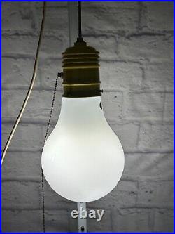 Giant Light Bulb Pendant Swag Hanging Lamp Ingo Maurer Style Vintage Mod Pop Art