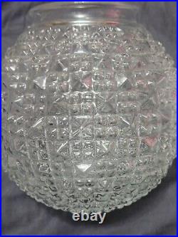 Gorgeous Vintage Double Glass Globe Light Swag MCM Hollywood Regency Working