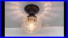 Gorgeous Vintage Glass Light Fixture With Dramatic Light Patterns Stunning