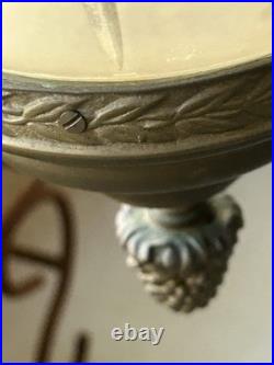 Gorgeous large antique c. 1900s lantern style hanging Ceiling Lamp withglass shade