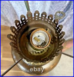 HUGE 14 Green Optic Glass Hanging Swag Hurricane Lamp Brass withCrystals MCM HUGE 14 Green Optic Glass Hanging Swag Hurricane Lamp Brass withCrystals MCM