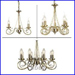 Hanging Ceiling Pendant Lights Antique Brass & Gold Effect- Modern Indoor Lamp