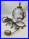 Hanging Globe Lamp Ceiling Fixture Vintage Brass and Glass Vintage Unique