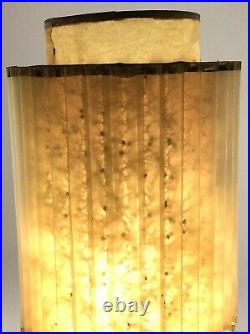 Hanging Lamp Shade Pair Fiberglass Mid Century Modern Atomic Vintage S675