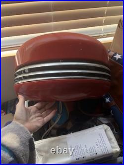 Hanging Pendant Lamp Vintage Orange Glass Space Age Chandelier Yugoslavia 1970's