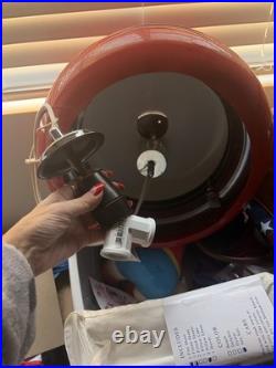 Hanging Pendant Lamp Vintage Orange Glass Space Age Chandelier Yugoslavia 1970's