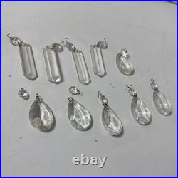 Hollywood Regency Vintage Hanging Cherubs Crystal Lamp Chandelier Light C Detai