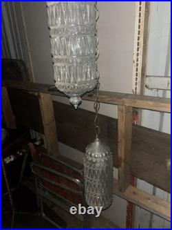 Hollywood Regency Vintage Hanging Swag 2-Light Socket Chain