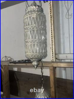 Hollywood Regency Vintage Hanging Swag 2-Light Socket Chain