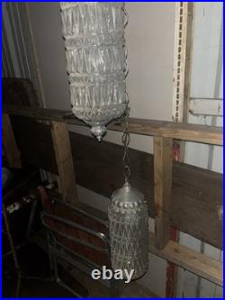 Hollywood Regency Vintage Hanging Swag 2-Light Socket Chain