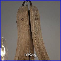 Home Vintage Amercian Rustic Wooden Pendant Wine Barrel Chandelier Lamp Decor