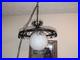 IRIDESCENT! 1970s Swag Lamp SPANISH REVIVAL Wrought Iron Glass VINTAGE Pendant