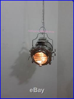 Industrial Vintage chrome Ceiling Pendant Hanging Light Nautical Pendant Lamp