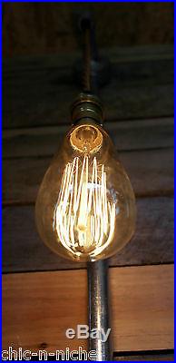 Industrial Wall Pipe Lamp Retro Steampunk Plug in Vintage Fabric Hanging Light
