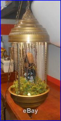 LARGE Oil Rain Lamp OLD MILL Hanging Swag Mineral Vintage Working GREAT
