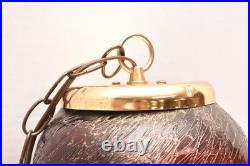 LARGE Ruby Red Crackle Large Vintage Swag Light Hanging Light Fixture Red Glass LARGE Ruby Red Crackle Large Vintage Swag Light Hanging Light Fixture Red Glass