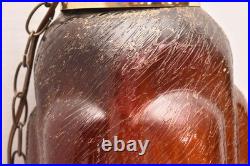 LARGE Ruby Red Crackle Large Vintage Swag Light Hanging Light Fixture Red Glass LARGE Ruby Red Crackle Large Vintage Swag Light Hanging Light Fixture Red Glass