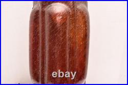 LARGE Ruby Red Crackle Large Vintage Swag Light Hanging Light Fixture Red Glass