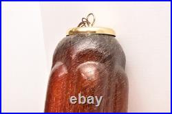 LARGE Ruby Red Crackle Large Vintage Swag Light Hanging Light Fixture Red Glass