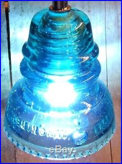 LED Glass Insulator Plug In Pendant Light Industrial Hanging Swag light Vintage
