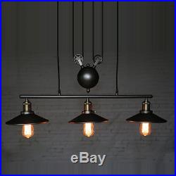 LOFT Vintage Pulley Pendant Ceiling Light Hanging Lamp Artistic Lighting Fixture