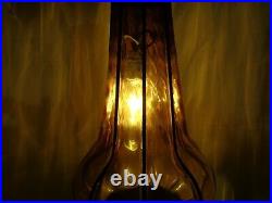 Large 20 VTG Mid Century Modern Amber Hanging Swag Lamp Retro 1960's Rewired
