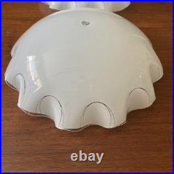 Large Mid Century Ceiling Light Shades Wave Edge 12 Diameter
