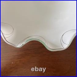 Large Mid Century Ceiling Light Shades Wave Edge 12 Diameter