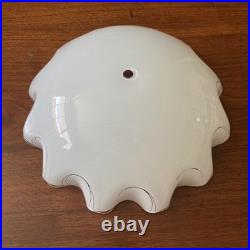 Large Mid Century Ceiling Light Shades Wave Edge 12 Diameter
