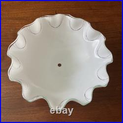 Large Mid Century Ceiling Light Shades Wave Edge 12 Diameter