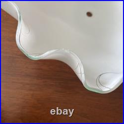 Large Mid Century Ceiling Light Shades Wave Edge 12 Diameter