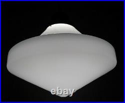 Large Vintage Mid Century Modern UFO Flying Saucer Hanging Ceiling Light Lamp