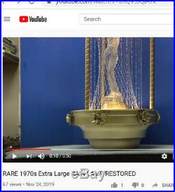 Largest Vintage Oil Rain Lamp Hanging 38 RARE