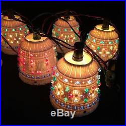 Lawnware Lights Vintage String of 8 RV Patio Tiki Bar Christmas Hanging Lamp