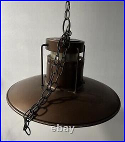Leviton MCM Chandelier Globe Metal Tin Hanging Vintage Lamp withChain
