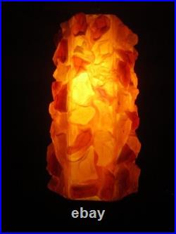 Lucite 1960s Lucite Rock Candy Cylinder swag light