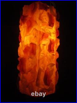 Lucite 1960s Lucite Rock Candy Cylinder swag light