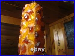 Lucite 1960s Lucite Rock Candy Cylinder swag light