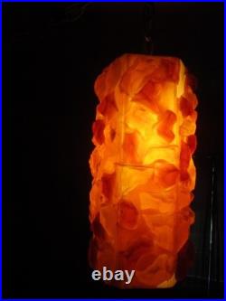 Lucite 1960s Lucite Rock Candy Cylinder swag light