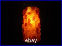 Lucite 1960s Lucite Rock Candy Cylinder swag light