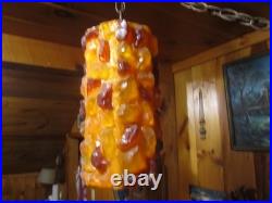 Lucite 1960s Lucite Rock Candy Cylinder swag light