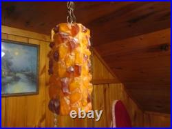 Lucite 1960s Lucite Rock Candy Cylinder swag light