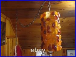 Lucite 1960s Lucite Rock Candy Cylinder swag light