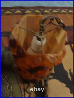 Lucite 1960s Lucite Rock Candy Cylinder swag light